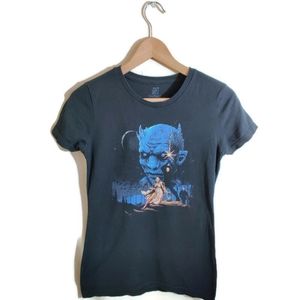 TEEFURY Women's Black Multicolor "Game Of Thrones" Graphic Short Sleeve Shirt S